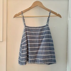 Blue and white summer tank top